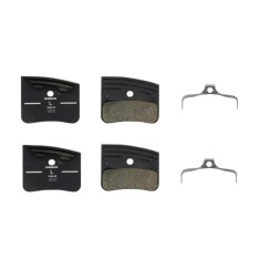 Pairs of Shimano brake pads with Ice Technologies cooling fins and ressort springs