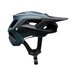 Vista de perfil del casco de BTT abierto Fox Speedframe 5050 bicolor azul Deep Cobalt y negro