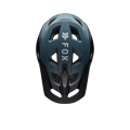 Vista superior del casco Fox Speedframe 5050 azul Deep Cobalt con el logotipo de Fox y los orificios de ventilación