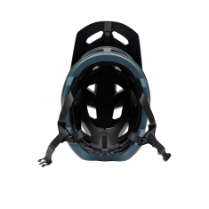 Vista interior del casco Fox Speedframe 5050 azul Deep Cobalt con almohadillado de confort y sistema Mips