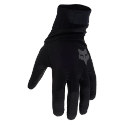 Paire de gants Fox Defend Pro Fire de couleur noir montrant le dos du gant ainsi que l'avant du gant