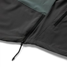 Gros plan sur le zip latéral d'enfilage et le cordon d'ajustement de l'ourlet du sweat Fox Ranger Wind Pullover Sage.
