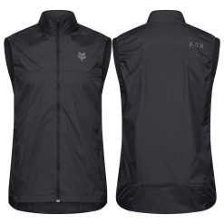 Vue détaillée avant et arrière de la veste sans manches Ranger Wind noir