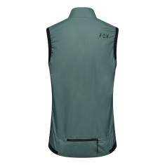 Veste sans manches VTT Fox Ranger Wind Vest Sage vue de dos et poche