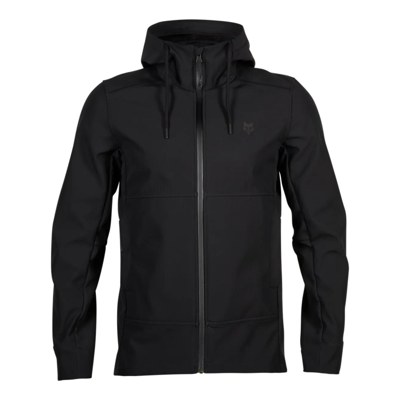 Front view of the Fox Pit Black Jacket
