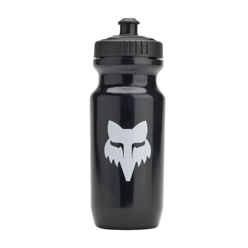 Black Fox Head Base 650 ml MTB water bottle with white logo