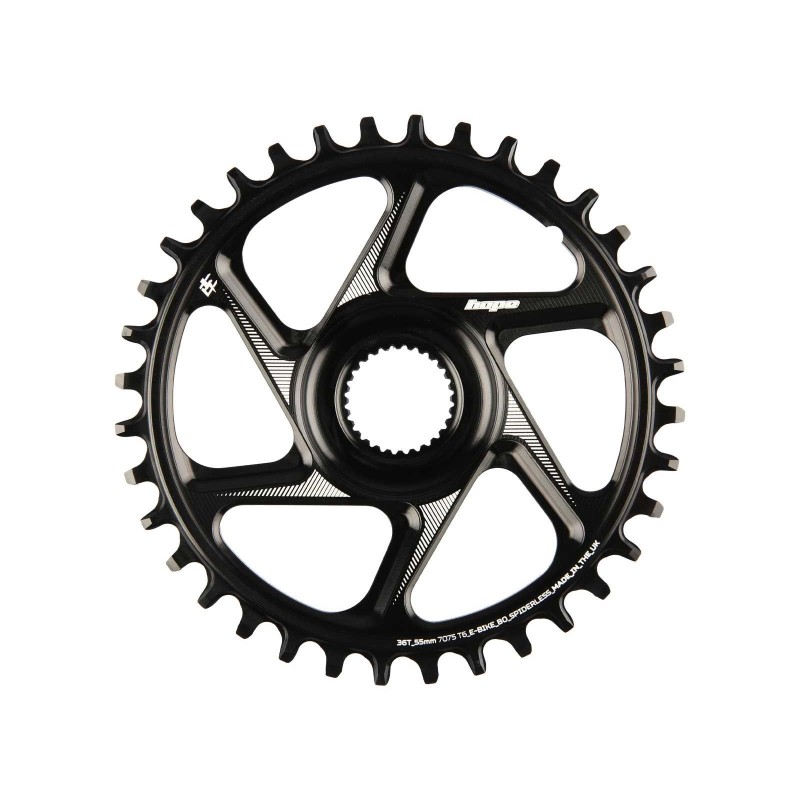 R22 Spiderless E-Bike Chainring Retainer Ring Bosch 55 mm Wide - Black