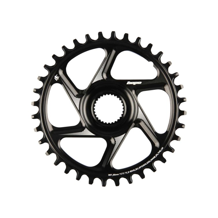 R22 Spiderless E-Bike Chainring Retainer Ring Bosch 55 mm Wide - Black