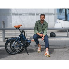 Bicicleta eléctrica IPeps Fold Up 5.1 Blanco lino - Talla única (20") - iPowerFit 400
