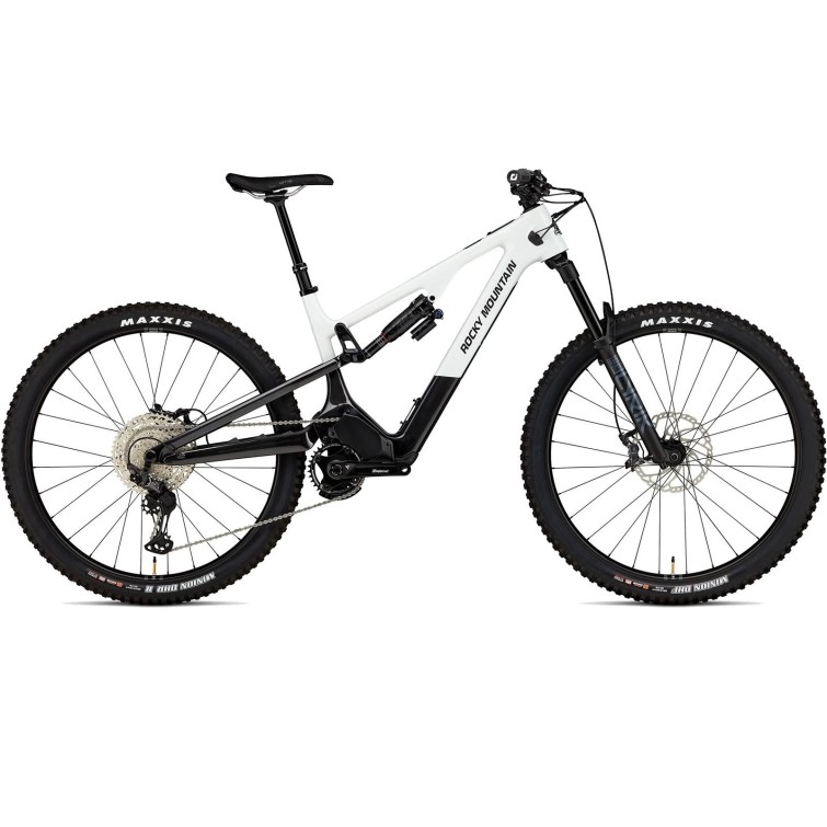 Bicicleta eléctrica de montaña Instinct Powerplay SL Carbon 50 - Blanco/Negro