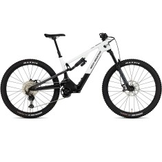 Bicicleta eléctrica de montaña Instinct Powerplay SL Carbon 50 - Blanco/Negro