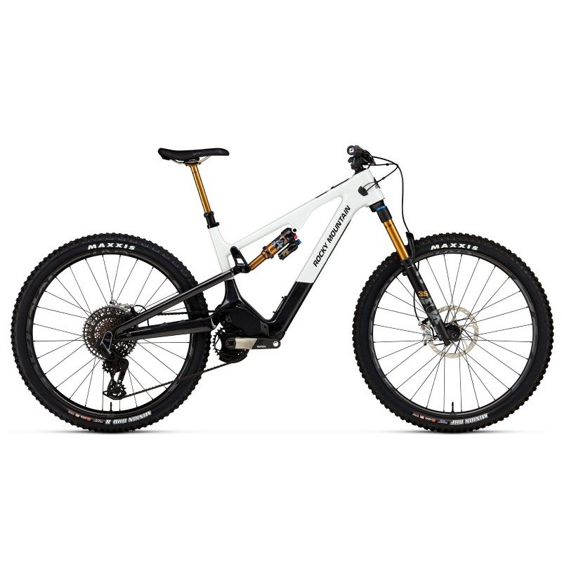 Bicicleta eléctrica de montaña Instinct Powerplay SL Carbon 90 - Blanco/Negro