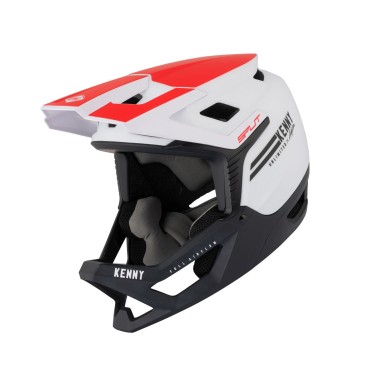 Casco Split Rojo y Blanco