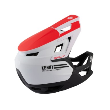 Casco Split Rojo y Blanco