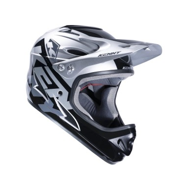 Downhill Graphic Helmet Silver
