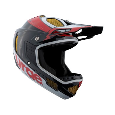 Down-o-matic RR Helmet Black-Red-White
