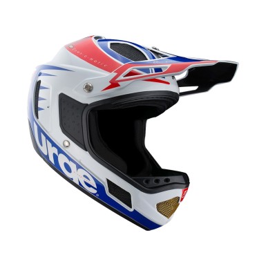 Casco Down-o-matic RR Blanco-Rojo-Azul