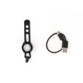 Lampe de sécurité à LED avant USB Noir