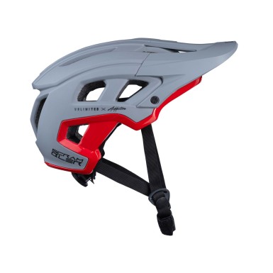 Casco Scrambler Gris Rojo