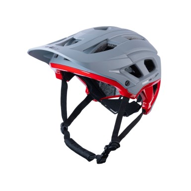 Casco Scrambler Gris Rojo