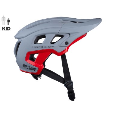 Casco infantil Scrambler Gris y Rojo