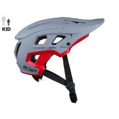 Casque Scrambler Enfant Gris Rouge