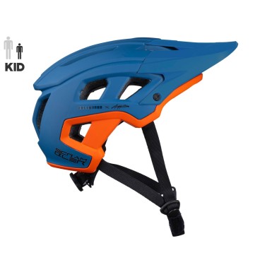 Casco infantil Scrambler Azul y Naranja