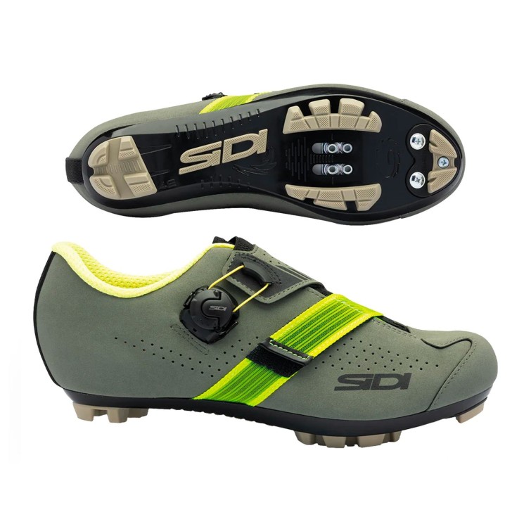 MTB Shoes AERTIS - Military Green/Yellow