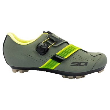 Zapatillas de MTB AERTIS - Verde militar/Amarillo