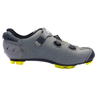 Zapatillas de MTB DRAKO 2S SRS - Gris militar/Amarillo