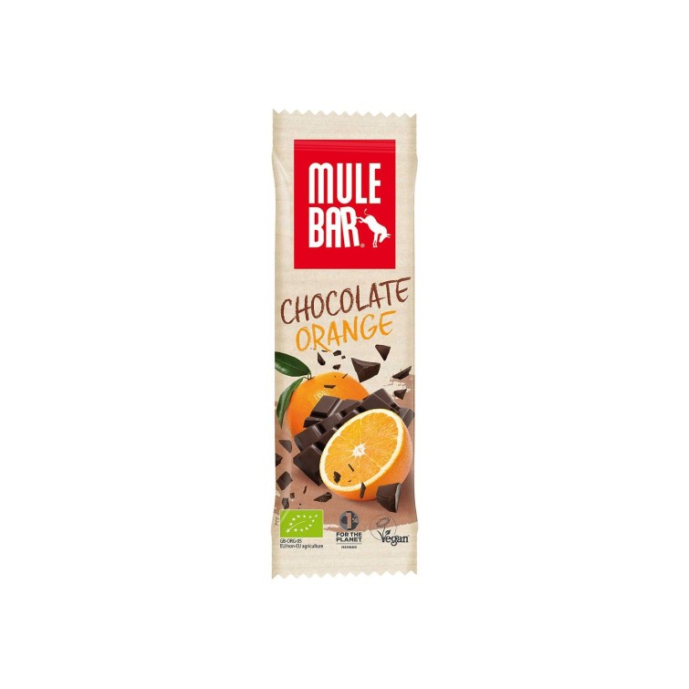Barrita energética de chocolate y naranja