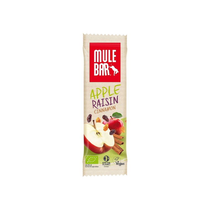 Barrita energética de manzana, canela y uvas pasas