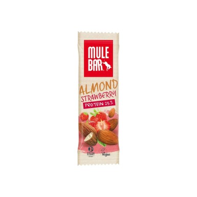 Barrita proteica de almendra y fresa