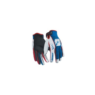 Guantes Track azul, blanco y rojo