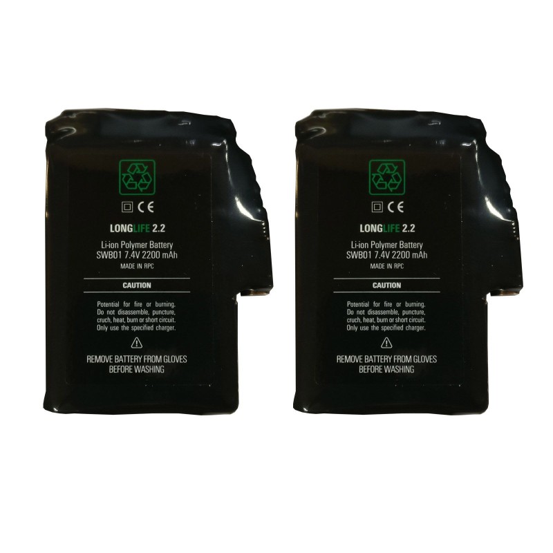 Batteries rechargeables 2200 mah pour gants E-Glove 2 (x2)