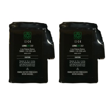 Baterías recargables de 2200 mAh para guantes E-Glove 2 (x2)
