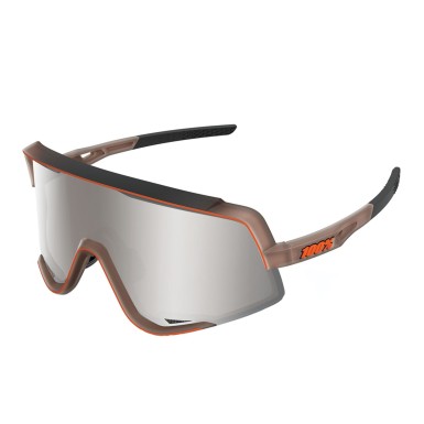 Lunettes Glendale Matte Translucent Brown Fade - Hiper Silver Mirror