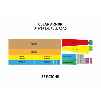 Kit de protección universal para Gravel - cuadro, horquilla y pedalier