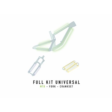Kit de protección universal para MTB - cuadro, horquilla y pedalier