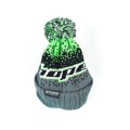 Logo Bobble Beanie Green / Gray
