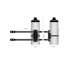 Bidón Twist de 600 ml con fijación magnética universal - negro ahumado