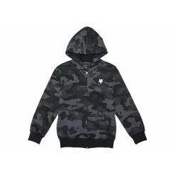 Sudadera infantil con capucha y cremallera Fox Head - Camuflaje negro