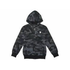 Sudadera infantil con capucha y cremallera Fox Head - Camuflaje negro