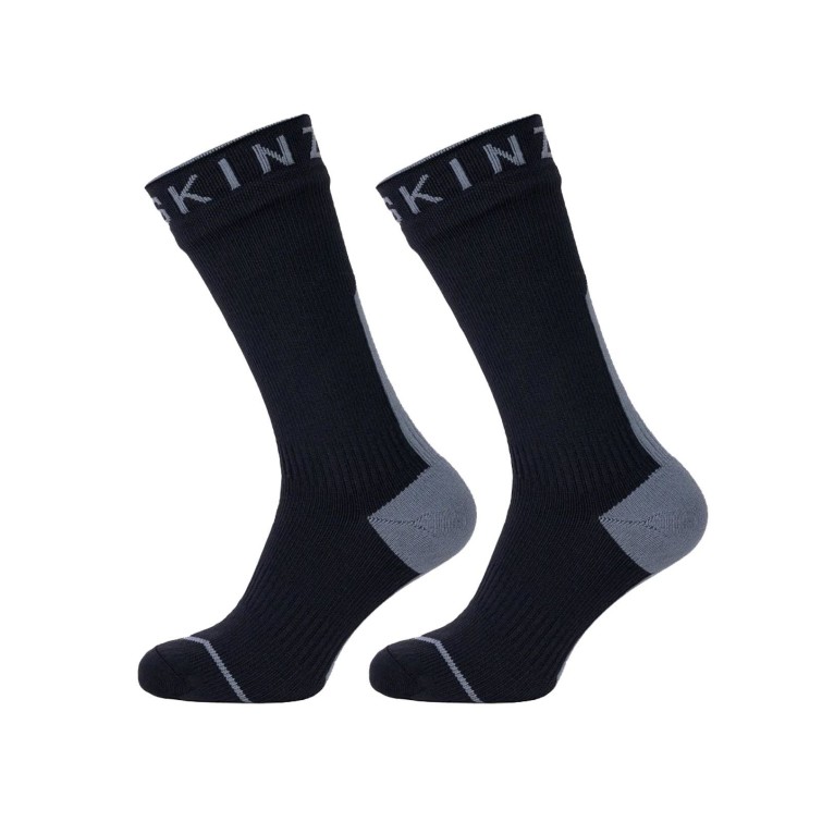Hydrostop Waterproof Mid-Calf Socks, All-Season - Black/Gray