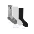 Calcetines de media caña impermeables Hydrostop para todas las estaciones - Negro/Gris