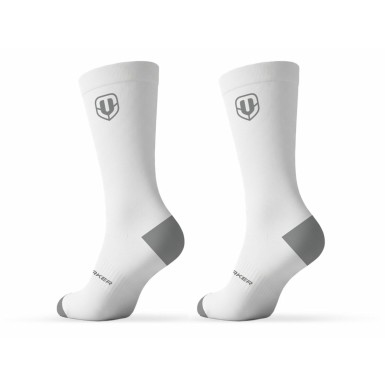 Calcetines de alto rendimiento antimicrobianos - Blanco/Gris