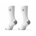 Chaussettes Hautes Performances antimicrobiennes - Blanc/Gris