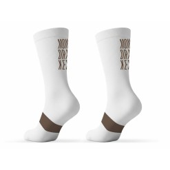 Mondraker Chaussettes Hautes Performances antimicrobiennes - Blanc/Marron - Purebike
