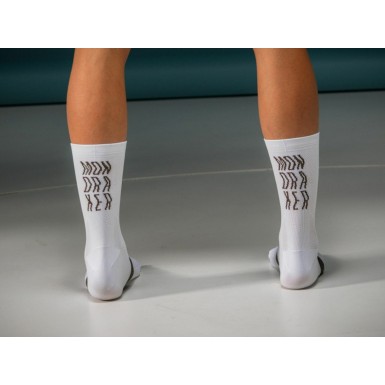 Calcetines de alto rendimiento antimicrobianos - Blanco/Marrón