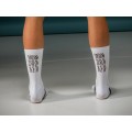 High-Performance Antimicrobial Socks - White/Brown
